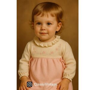 Vintage moonbeams size 24 Mo knit sweater dress